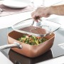 All-Purpose Copper Pan Set 5 in 1 Coppans InnovaGoods 4 Pieces Silver Metal Aluminium 5 Pieces Ø 24 cm (Refurbished C)