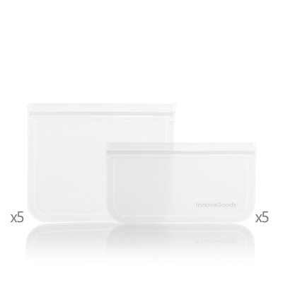 Ensemble de sacs alimentaires réutilisables Freco InnovaGoods Transparent 10 Unités (Reconditionné B)