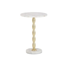 Side table Home ESPRIT White Golden 41 x 41 x 57 cm