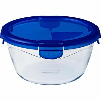 Food Preservation Container Pyrex Blue Transparent Circular 1,6 L (6 Pieces)