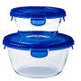 Récipient de Conservation des Aliments Pyrex Bleu Transparent Ronde 1,6 L (6 Pièces)