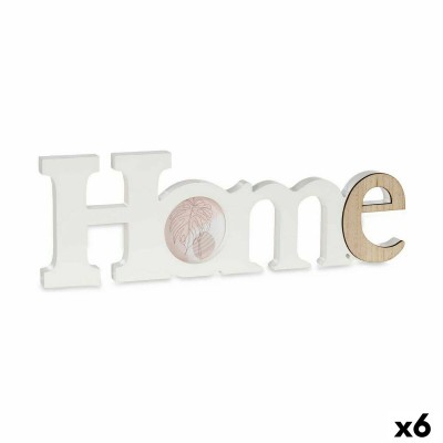 Cadre photo Gift Decor Home Blanc Marron Bois MDF (6 Unités)