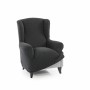 Wingback chair cover Sofaskins NIAGARA Dark grey (Refurbished C)