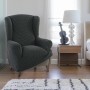 Wingback chair cover Sofaskins NIAGARA Dark grey (Refurbished C)