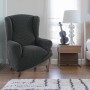 Wingback chair cover Sofaskins NIAGARA Dark grey (Refurbished C)