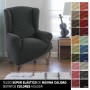 Housse de fauteuil à oreilles Sofaskins NIAGARA Gris foncé (Reconditionné C)