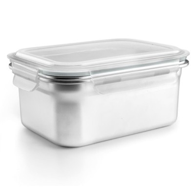 Lunch box Ibili 669316 Grey Stainless steel Rectangular 1,6 L