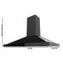 Conventional Hood Cecotec Flux PT 904400 Black