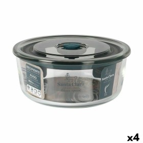 Boîte à lunch hermétique Santa Clara Gris 850 ml (4 Unités)