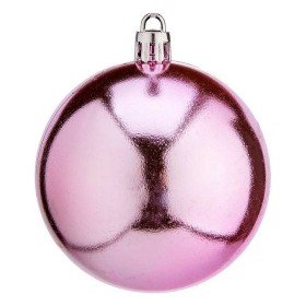 Christmas Baubles Krist+ K1912476-4 Pink Plastic Ø 7 cm 12 Units