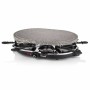 Raclette Princess 8 Oval Stone Grill Party Noir Gris