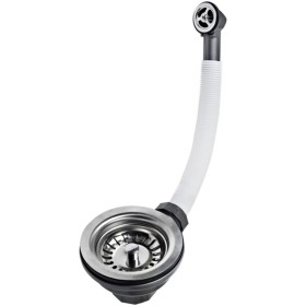 Sink Valve with Flexible Overflow Teka 61001302 Silver Stainless steel