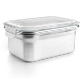 Lunch box Ibili 669316 Grey Stainless steel Rectangular 1,6 L
