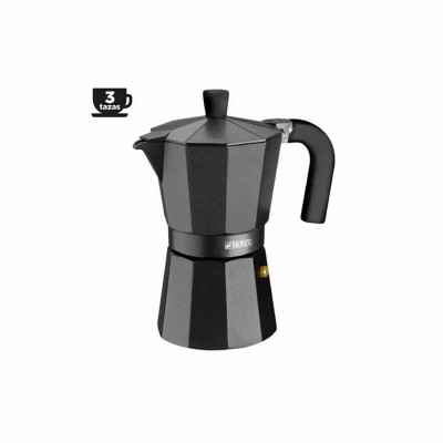 Cafetière Italienne BRA INOX BLACK 3T Noir