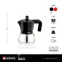 Cafetière Italienne BRA INOX BLACK 3T Noir