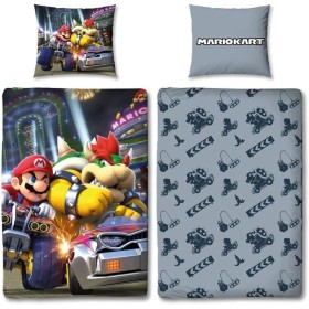 Parure de couette Mario Bros 25 x 5 x 30 cm Multicouleur Lit 2 persones 2 Pièces