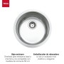 Sink with One Basin Teka BE039 5006 Silver