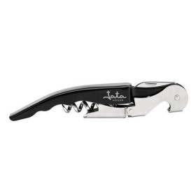 Bottle Opener with Corkscrew JATA Black Stainless steel