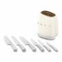 Ensemble de couteaux de cuisine et support Smeg KBSF02CR Crème