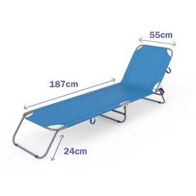 Sun-lounger Marbueno Blue 187 x 24 x 55 cm