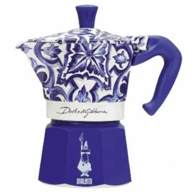 Italian Coffee Pot Bialetti MOKA D&G BLU MEDIT. 6T Blue Aluminium 6 Cups