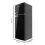 Cecotec réfrigérateur combiné noir 215 L Bolero CoolMarket 2D Origin 2 portes E