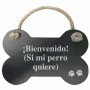 Hanging decoration Magnet & Steel Bienvenido (si mi perro quiere) Bone Board Rope