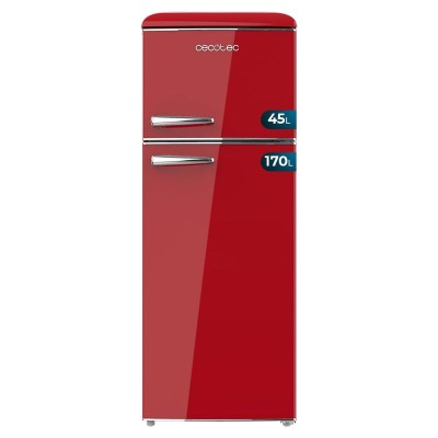 Cecotec réfrigérateur combiné rétro 215 L rouge 2 portes Bolero CoolMarket 2D E