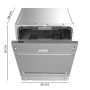 Cecotec 60 cm Integrated Dishwasher Bolero Aguazero 6500 Full-BI C 15 Services Steel