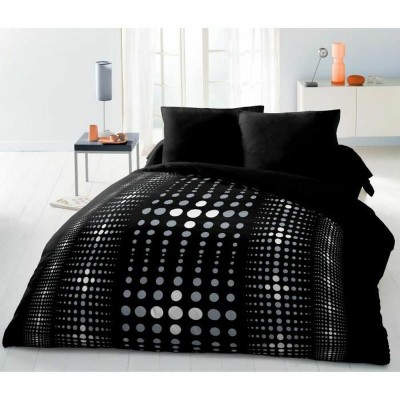 Duvet cover set HOME LINGE PASSION Steevy Black Grey Double bed 220 x 240 cm