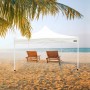 Gazebo Aktive 300 x 300 x 220 cm White Foldable Adjustable height