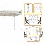 Gazebo Aktive 300 x 300 x 220 cm White Foldable Adjustable height