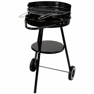 Coal Barbecue with Wheels Aktive Textilene 42 x 76,5 cm Black