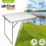 Folding Table Aktive White Steel MDF Wood 80 x 60 x 70 cm