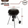 Coal Barbecue with Wheels Aktive Textilene 57 x 86 cm Black
