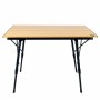 Folding Table Aktive 90 x 70 x 57 cm Camping Black Brown Aluminium