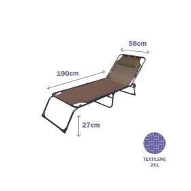 Sun-lounger Marbueno Green 190 x 27 x 58 cm