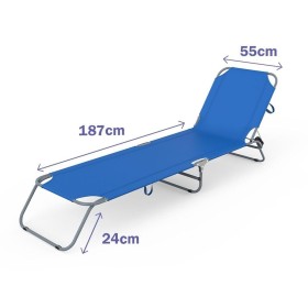 Sun-lounger Marbueno 187 x 24 x 55 cm Blue
