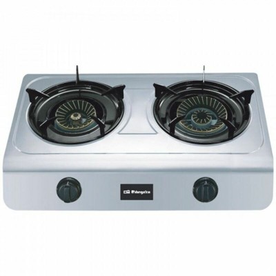 gas stove Orbegozo FO2700 Stainless steel (2 Stoves) Black