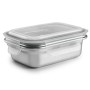 Lunch box Ibili 669304 Silver Stainless steel Rectangular 400 ml