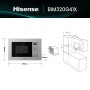 Microwave with Grill Hisense BIM320G41X 800 W 20 L Steel