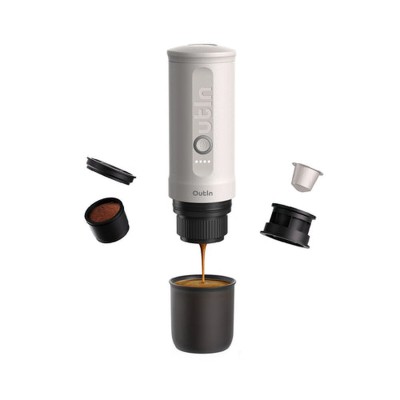 Cafetière Portable Outin OUTINWHITE Blanc Acier inoxydable 50 ml 80 ml