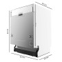 Cecotec Integrable Dishwasher Aguazero 8001 Full BI B 14 Place Settings White 60 cm