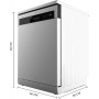 Cecotec Dishwasher Bolero Aguazero 6200 Inox D, 14 Place Settings, 6 Programs, Steel