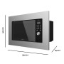 Built-in microwave Cecotec GrandHeat 2000 Built-In Steel Black 20 L 700 W Black