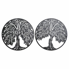 Wall Decoration DKD Home Decor Tree Metal (2 pcs) (40 x 1 x 40 cm)