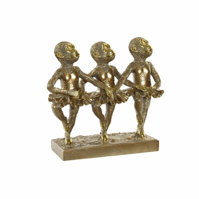 Figurine Décorative DKD Home Decor FZ-95092 Doré Colonial Singe Singes 32,5 x 12,5 x 29 cm