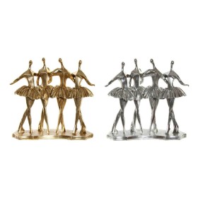 Decorative Figure DKD Home Decor Golden Silver Ballet Dancer 33,5 x 14,5 x 32 cm (2 Units)