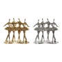 Decorative Figure DKD Home Decor Golden Silver Ballet Dancer 33,5 x 14,5 x 32 cm (2 Units)