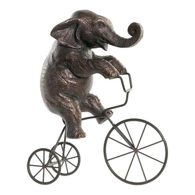 Decorative Figure DKD Home Decor Black Elephant Modern 30 x 12 x 37 cm